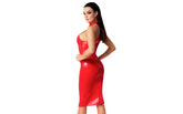 Noir Handmade Orgia Womens Midi Dress Red Her Fetish